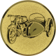 Alu emblem embossed gold 25mm - vintage car team