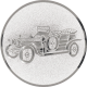 Aluemblem geprägt silber 25mm - Oldtimer Auto