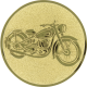 Gold embossed aluminum emblem 25mm - Vintage motorcycle