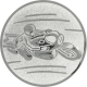 Alu emblem embossed silver 50mm - motorcycle racing