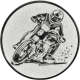 Aluminum emblem embossed silver 25mm - Motorcycle Speedway