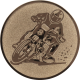 Aluminum emblem embossed bronze 25mm - Motorcycle Speedway