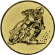 Alu emblem embossed gold 50mm - Motorcycle Speedway
