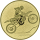 Alu emblem embossed gold 25mm - Motocross
