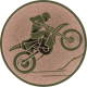 Aluminum emblem embossed bronze 25mm - Motocross