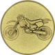 Alu emblem embossed gold 25mm - offroad motorcycle