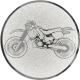 Emblème en aluminium gaufré argent 25mm - Moto tout-terrain