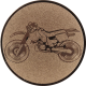 Aluminum emblem embossed bronze 25mm - offroad motorcycle
