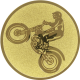 Aluminum emblem embossed gold 25mm - Trailmotorcycle