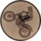 Aluminum emblem embossed bronze 50mm - trail motorcycle