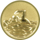 Alu emblem embossed gold 25mm - crawl 3D