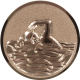 Aluminum emblem embossed bronze 50mm - crawl 3D