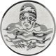 Alu emblem embossed silver 25mm - breaststroke