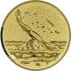 Emblema de alumínio dourado em relevo 25mm - nado de costas