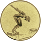 Alu emblem embossed gold 25mm - start jump ladies