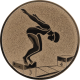 Aluemblem geprägt bronze 25mm - Startsprung Damen