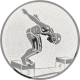 Emblème en aluminium gaufré argent 25mm - Saut de départ homme
