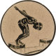 Aluminum emblem embossed bronze 25mm - start jump men