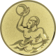 Alu emblem embossed gold 25mm - beach ball