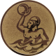 Aluminum emblem embossed bronze 25mm - beach ball