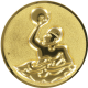 Alu emblem embossed gold 25mm - beach ball 3D
