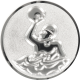 Alu emblem embossed silver 25mm - beach ball 3D