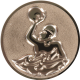 Alu emblem embossed bronze 25mm - beach ball 3D