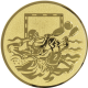 Aluemblem geprägt gold 50mm - Kanu-Polo