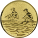 Alu emblem embossed gold 25mm - oars 2er