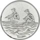 Alu emblem embossed silver 25mm - oars 2er