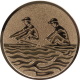 Alu emblem embossed bronze 25mm - oars 2er