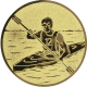 Alu emblem embossed gold 25mm - kayak