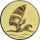 Alu emblem embossed gold 25mm - windsurfing