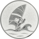 Alu emblem embossed silver 25mm - windsurfing