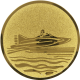 Alu emblem embossed gold 50mm - speedboat