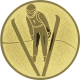 Aluminum emblem embossed gold 25mm - Ski jumping
