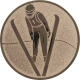 Alu emblem embossed bronze 50mm - ski jumping