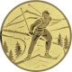 Aluemblem geprägt gold 25mm - Ski-Langlauf skating