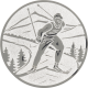 Aluemblem geprägt silber 25mm - Ski-Langlauf skating