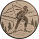 Aluemblem geprägt bronze 25mm - Ski-Langlauf skating
