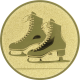 Aluminum emblem embossed gold 25mm - Ice skates