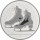 Aluminum emblem embossed silver 25mm - ice skates