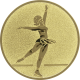 Alu emblem embossed gold 25mm - figure skater