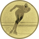 Alu emblem embossed gold 25mm - speed skating