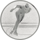 Alu emblem embossed silver 25mm - speed skating