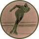 Aluemblem geprägt bronze 25mm - Eisschnelllauf