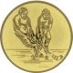 Emblème en aluminium gaufré or 25mm - Hockey sur glace