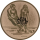 Emblème en aluminium embossé bronze 25mm - Hockey sur glace