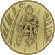 Alu emblem embossed gold 25mm - sledges