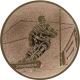 Emblème en aluminium gaufré bronze 25mm - Snowboard